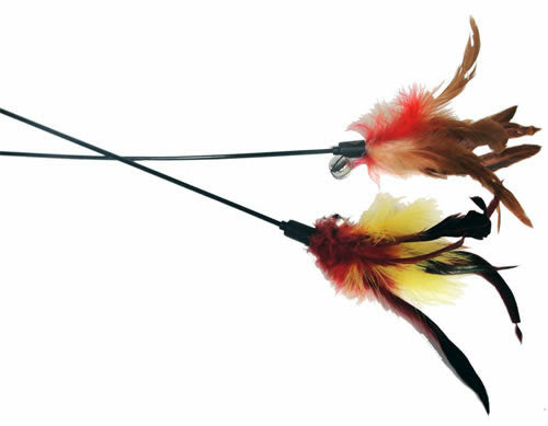 Interactive Feather Wand Cat Toy Set (2 Pack)
