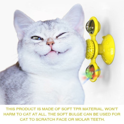 Interactive Whirling LED Cat Toy