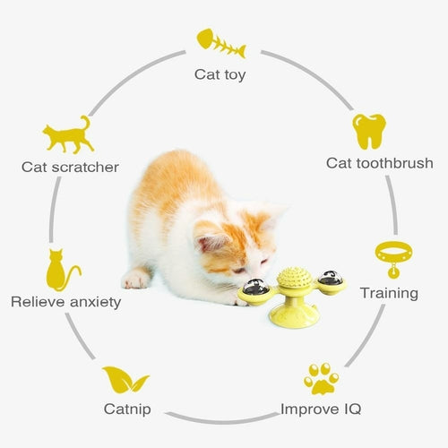 Interactive Whirling LED Cat Toy