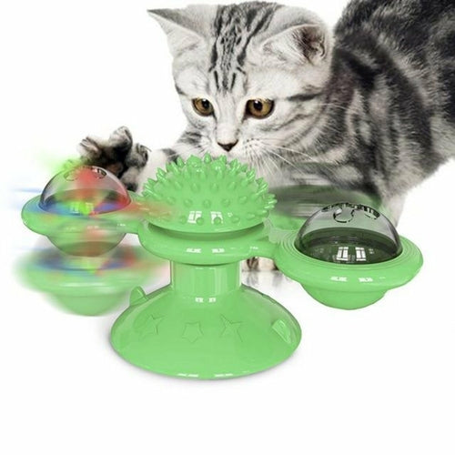 Interactive Whirling LED Cat Toy