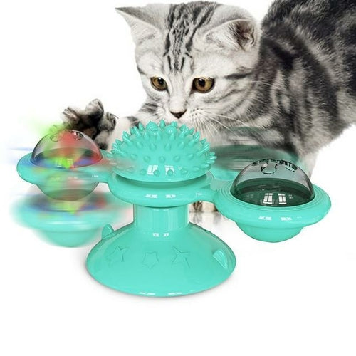 Interactive Whirling LED Cat Toy