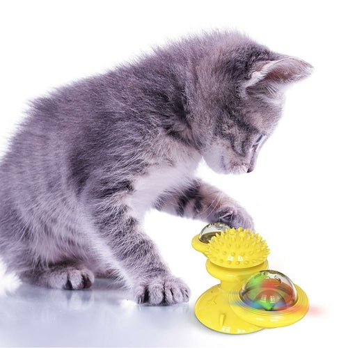 Interactive Whirling LED Cat Toy