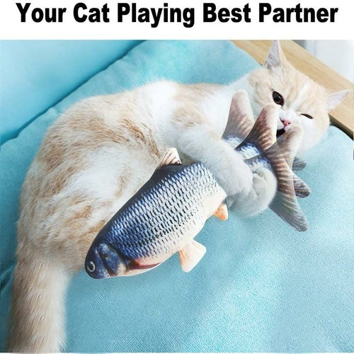 Interactive Electric Flipping Fish Toy