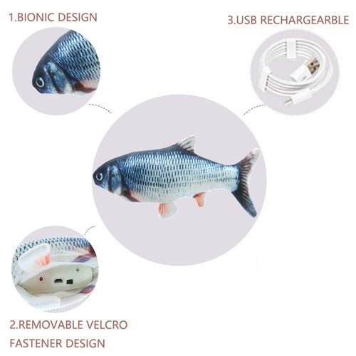 Interactive Electric Flipping Fish Toy