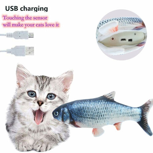 Interactive Electric Flipping Fish Toy